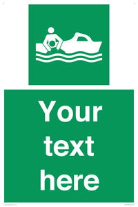 Custom sign safe condition Rescue boat